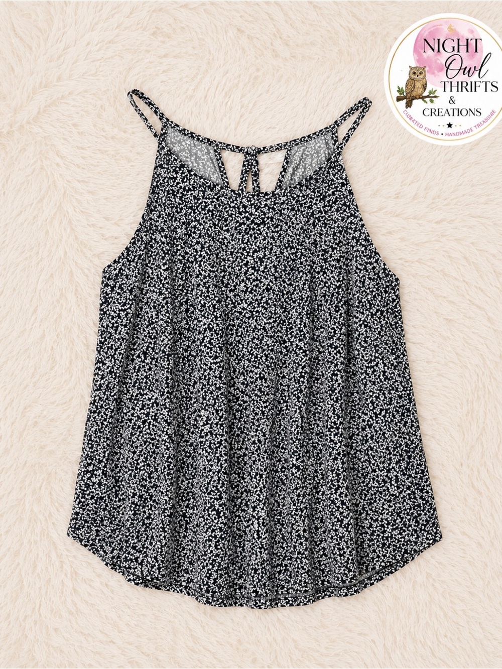 Floral Babydoll Tank Top - Women’s XL ~‎ Loose Fit Layering Cami ~ Cottagecore